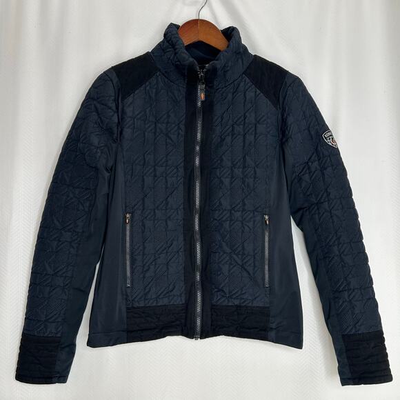 Kerrit women’s black quilted jacket zip up equestrian horses ranch size small - Picture 1 of 6